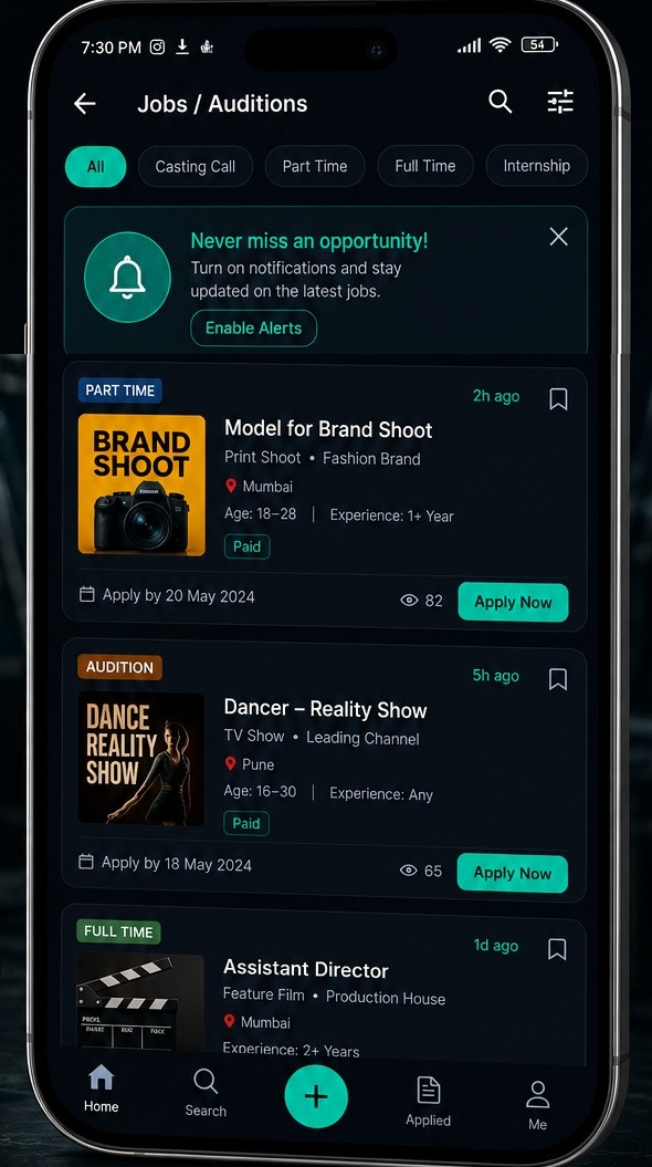 Jobs and auditions list